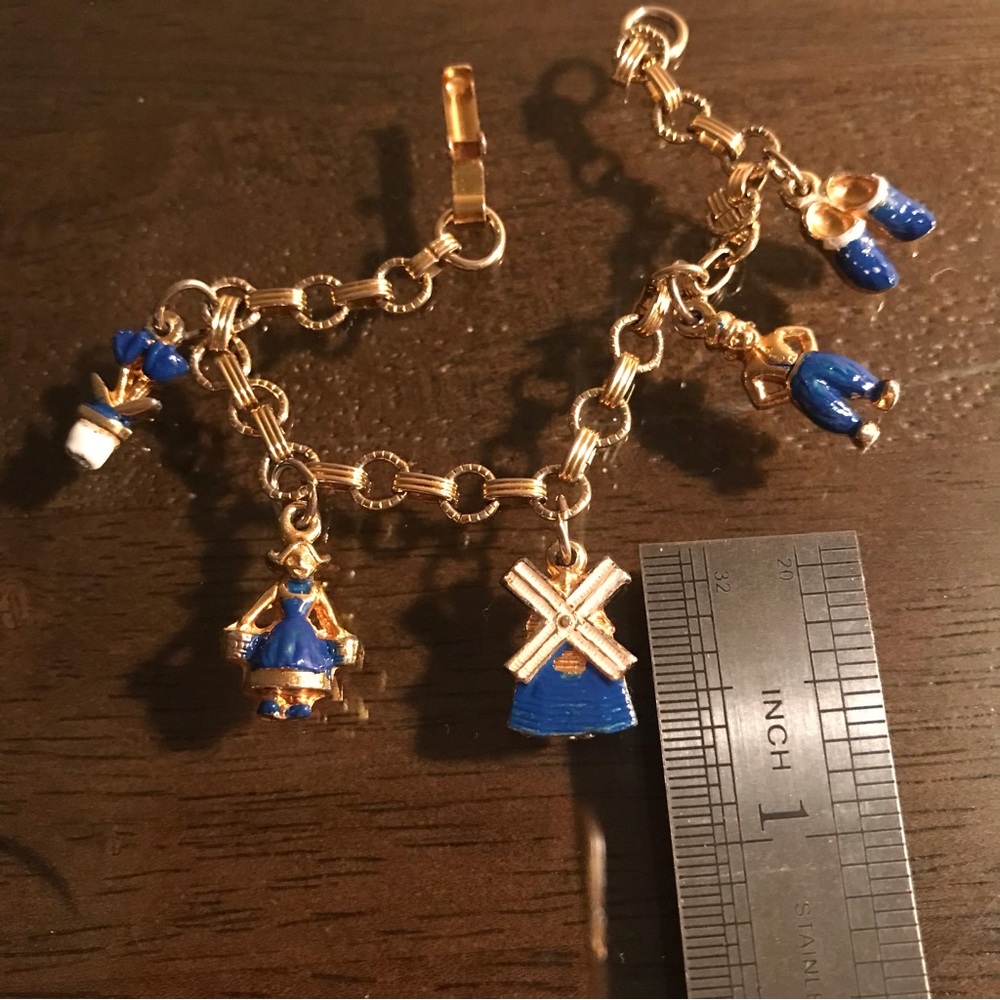 Bracelet Dutch Charms Souvenir Vtg Charm Bracelet - Picture 7 of 7